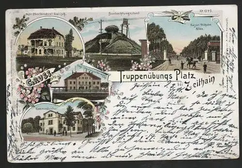 [Lithographie] Gruss vom Truppenübungs Platz bei Zeitheim. 