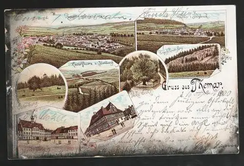 [Lithographie] Gruss aus Themar. 