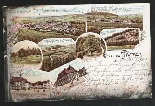 [Lithographie] Gruss aus Themar. 