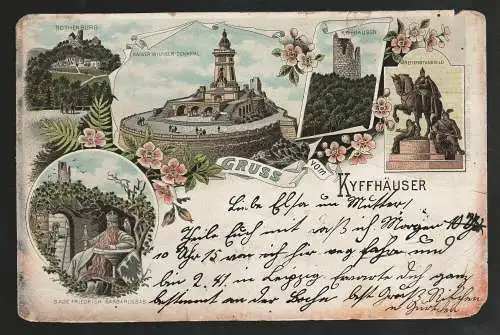 [Lithographie] Gruss vom Kyffhäuser. 