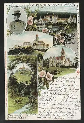 [Lithographie] Gruss aus dem Altenburger Land. 