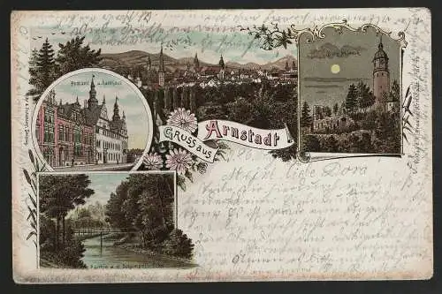 [Lithographie] Gruss aus Arnstadt. 