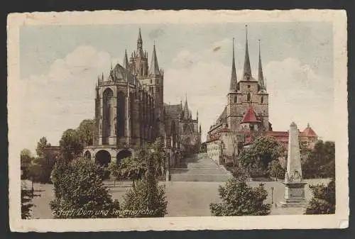 [Ansichtskarte] Erfurt Dom und Severikirche. 
