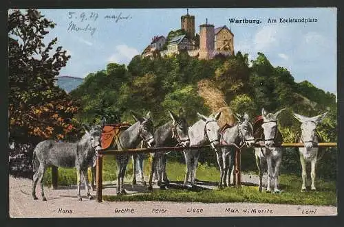 [Ansichtskarte] Wartburg  Am Eselstandplatz. 