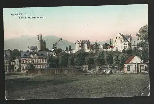 [Ansichtskarte] Saalfeld  Partie am der Saale. 