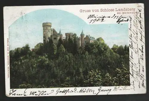 [Ansichtskarte] Gruss von Schloss Landsberg bei Meiningen. 