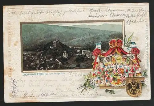 [Ansichtskarte] Schwarzburg vom Trippstein. 