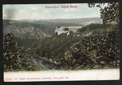 [Ansichtskarte] Saalethal: Schloß Burgk. 