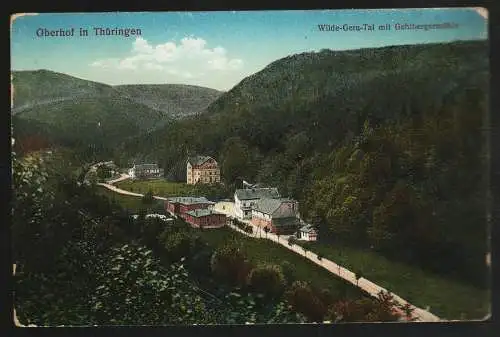 [Ansichtskarte] Oberhof in Thüringen  Wilde-Gera-Tal mit Gehlbergermühle. 