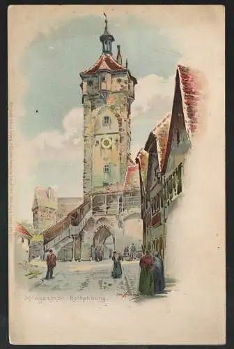 [Ansichtskarte] Klingenthor Rothenburg. 