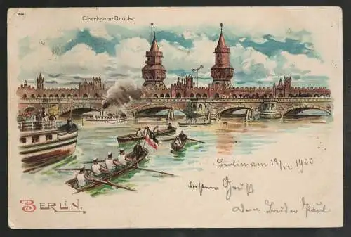 [Ansichtskarte] Berlin  Oberbaum-Brücke. 