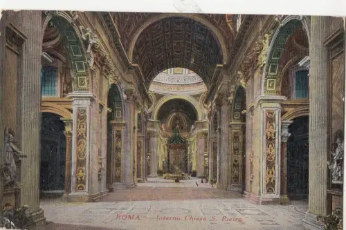 B80468 roma interno chiesa s pietro italy front/back image