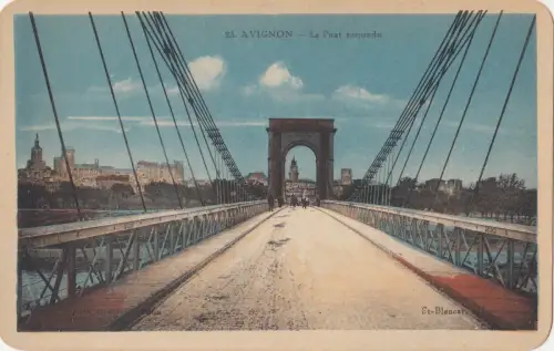 B80241 avignon le pont suspendu france front/back image