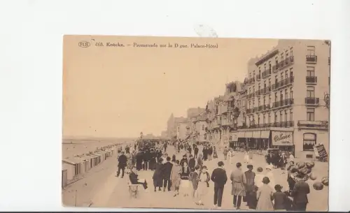 B79852 promenade sur la d`gue palace hote knocke s mer belgien front/back image