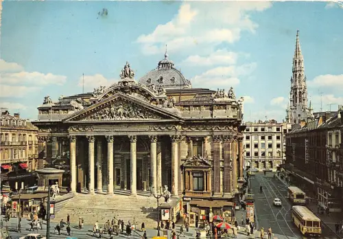 B52524 La bourse bruxelles bus autobus car voiture belgien