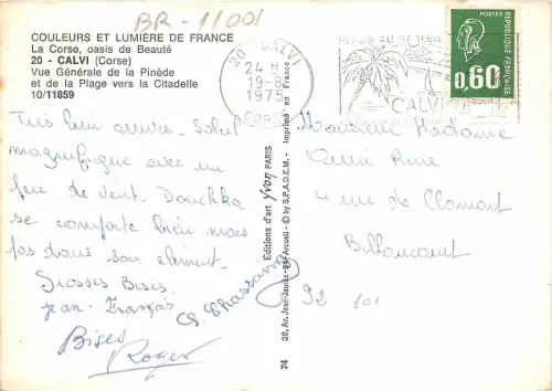 BR11001 Calvi vue generale de la pinede france