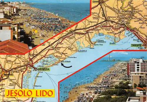 BG6488 jesolo lido map cartes geographiques italy