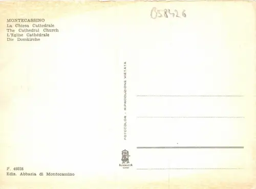 B58426 Abbazia di Montecassino La Chiesa Cattedrale Italien