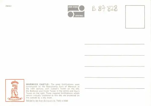 B87828 the east front warwick castle uk