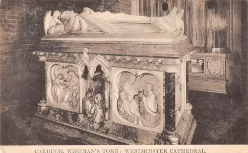 uk27874 cardinal wisemans tomb westminster abbey london real photo uk