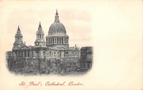 uk22404 st pauls cathedral london real photo uk