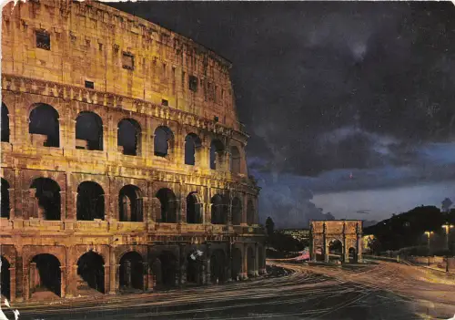 B73489 Roma di notte coloseo Italien