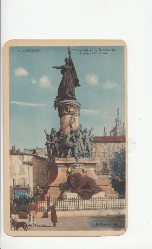 B79324 avignon monument de la reunion da comtat a la france front/back image