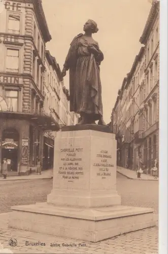B80292 statue gabriele petit bruxelles belgien front/back image