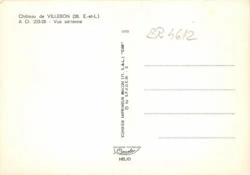 BR4612 Chateau de Villebon vue aerienne france