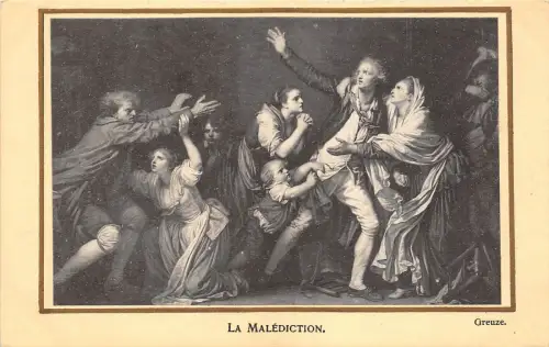 BF38831 greuze le malediction Malerei Kunst Postkarte
