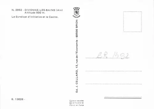 BR1492 Frankreich Divonne les Bains