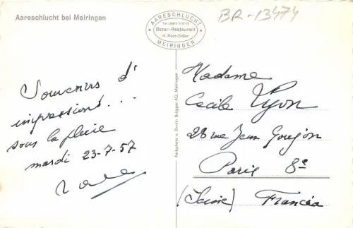 BR13474 Aareschlucht bei Meiringen Schweiz