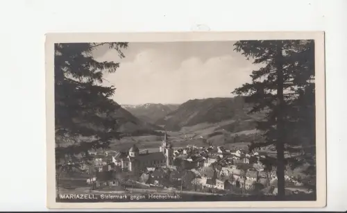 B80489 mariazell steiermark gegen hochschwab österreich vorder-/rückbild