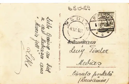 B80489 mariazell steiermark gegen hochschwab österreich vorder-/rückbild