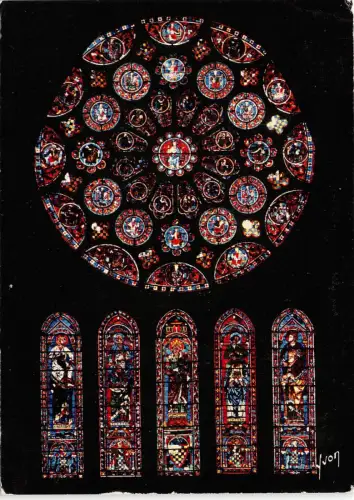 B83186 cathedrale de chartres e et l la rose sud france