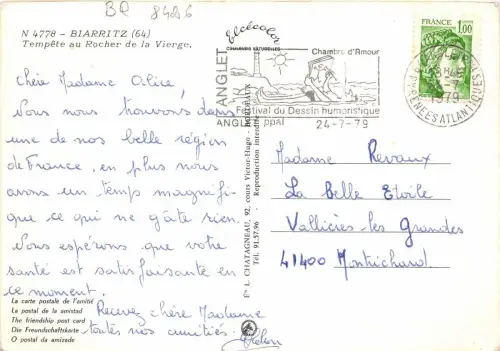 BR8426 Biarritz Tempete au Rocher de la Vierge france