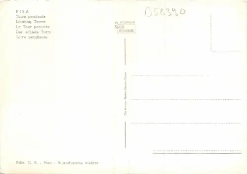 B58390 Pisa Torre Pendente Italien