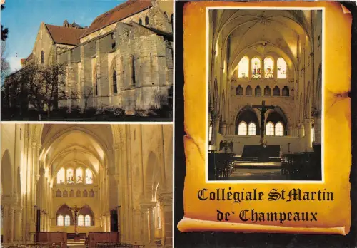 B51861 Collegiale Saint Martin Vue cote sud Champeaux Frankreich