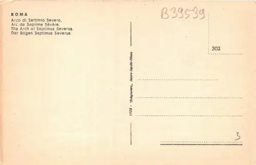 B39539 Roma Arco di Timio Severo Italien