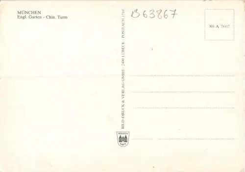 B63867 München Engl Garten Chin Turm germany