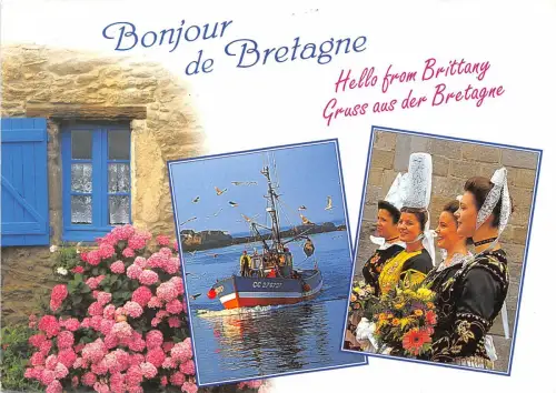 B50876 Breatgne Boote bateaux traditionale suites cosrumes de fete multi france