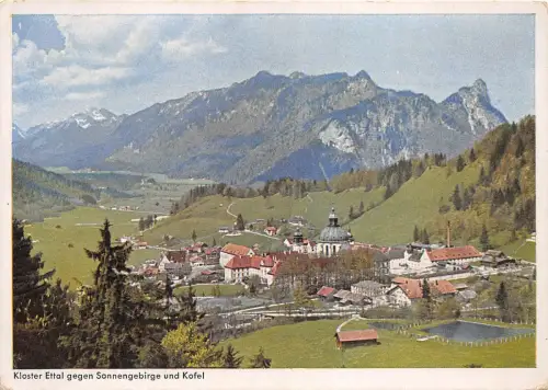 B43708 Kloster Ettal gegen Sonnengebirge und Kofel germany