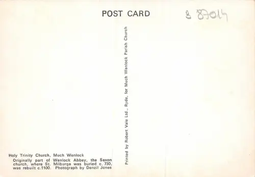 B87014 Holy Trinity Church Much Wenlock UK