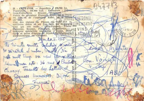 B47783 Bourgogne Cote-d'Or carte map multi vues france