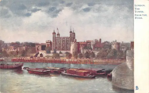 uk4414 the tower from the river london uk ship