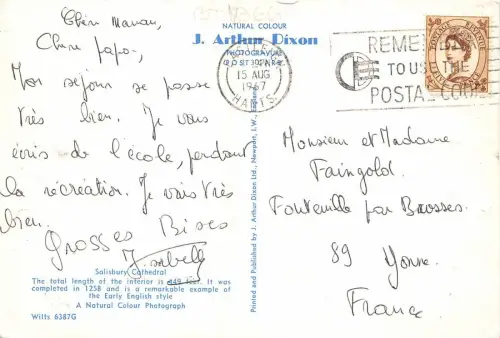 BT18366 salisbury cathedral uk