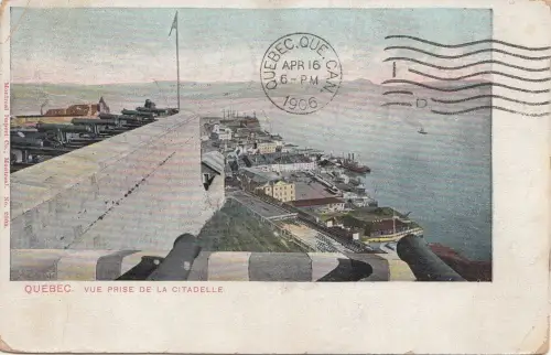 B77458 vue prise dela citadele quebec canada scan front/back image