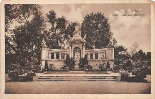 B4252 Germany Koblenz Kaiserin Augusta Denkmal Front/Back Scan
