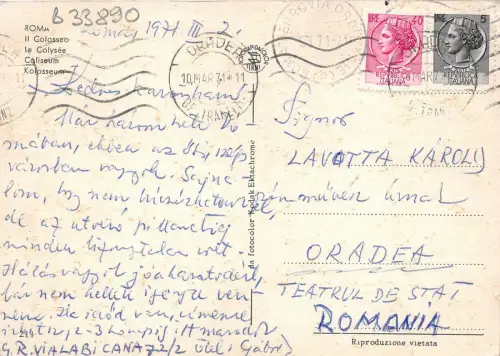 B33890 Roma The Coloseum italy