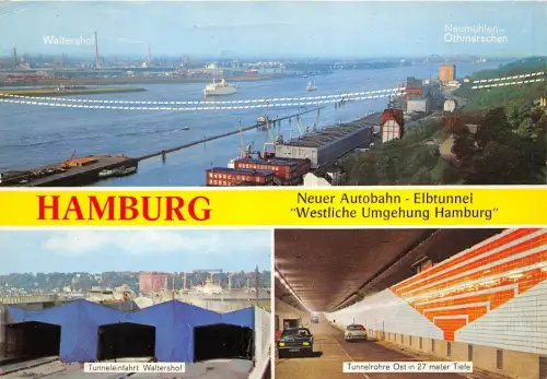 BG9865 Hamburg Schiffsbateaux Auto Voiture Neuer Autobahn Germany